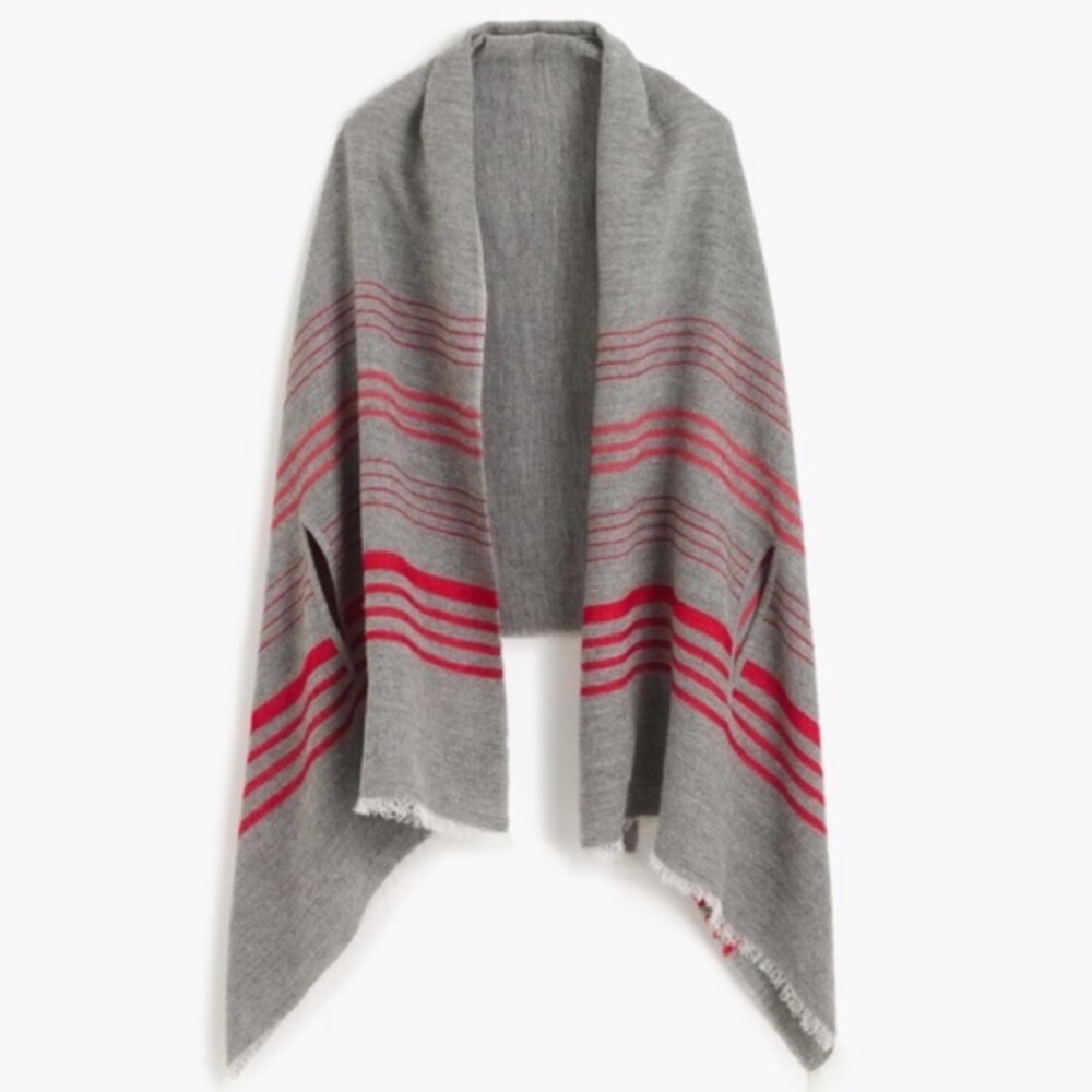 🎉J. Crew Striped Cape Scarf🎉  EUC